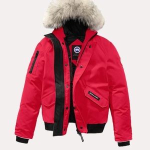 Youth L Canada Goose Rundle Bomber Jacket in red